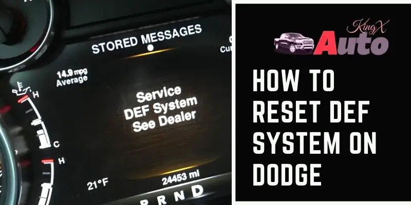 How to Reset DEF System on Dodge